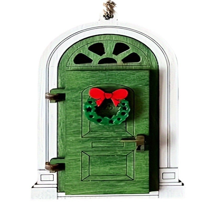 Holiday-Themed Wooden Door Decor