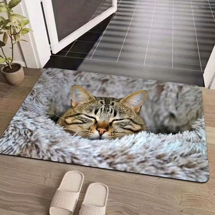 Decorative Cat-Themed Entrance Mat
