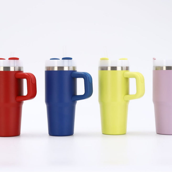 Unisex noble insulated cup with practical straw Stornfield