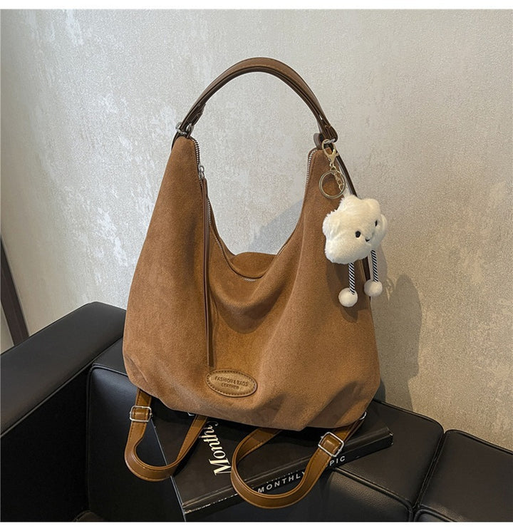 Soft Suede Slouchy Shoulder Bag