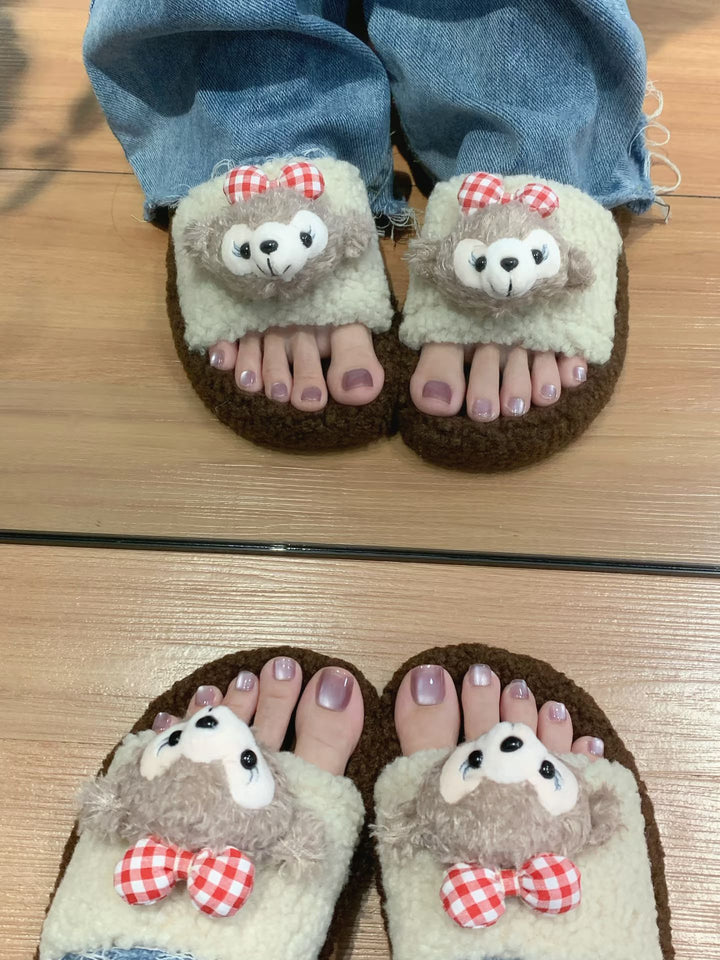 Cute Plush Animal Slippers
