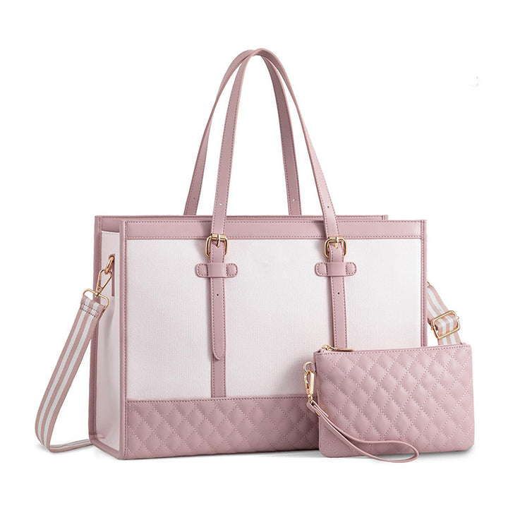 Stylish Quilted Tote Bag with Removable Cosmetic Compartment Stornfield