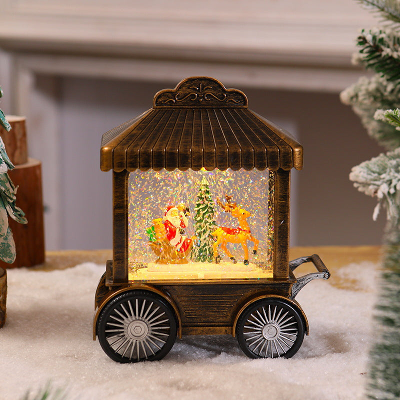 Decorative light lantern with snow globe Stornfield