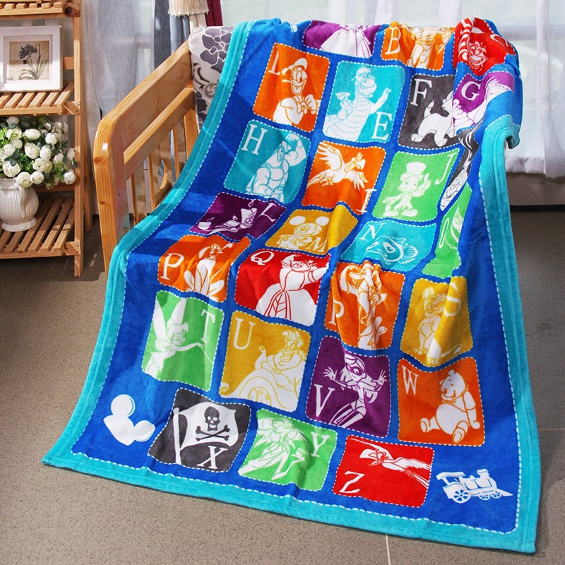 Cartoon-themed Fleece Throw Blanket