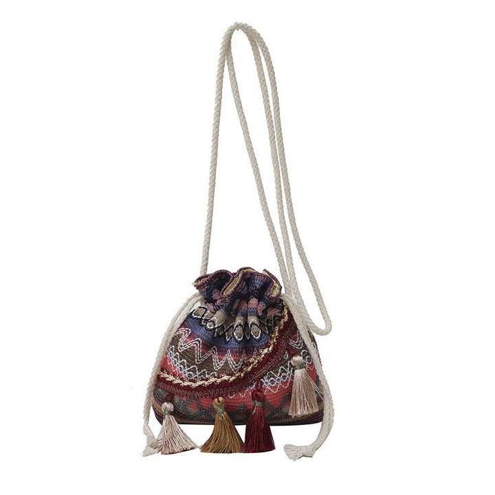 WoBohemian Embroidered Bucket Bag Stornfield