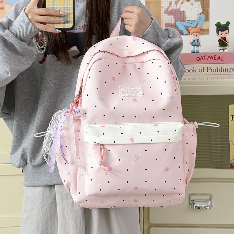Charming Polka Dot School Backpack Stornfield