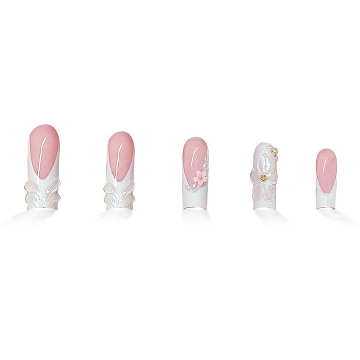 Decorative 3D Floral Press-On Nails Stornfield