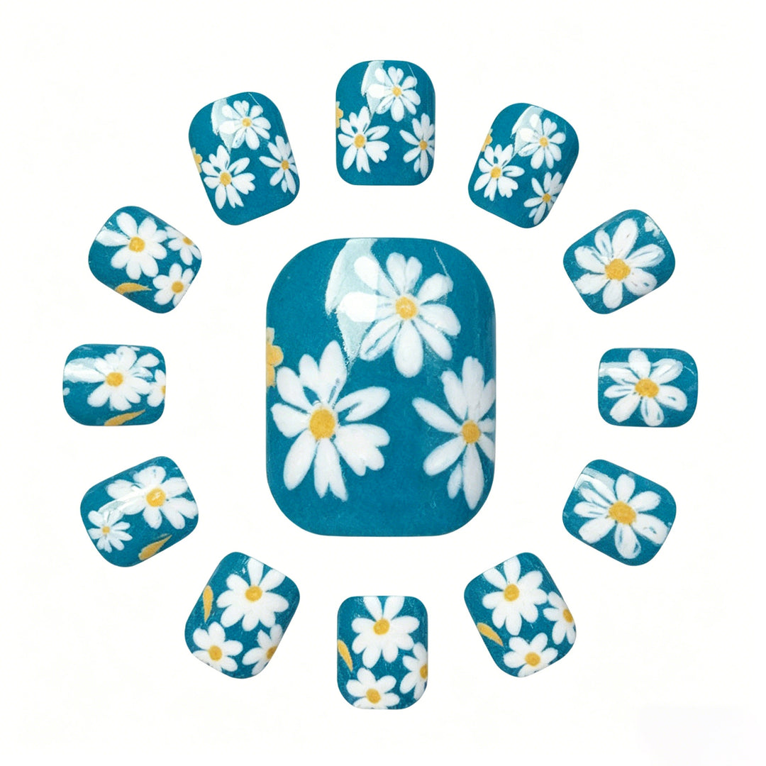 Floral Themed Pedicure Nail Art Stornfield