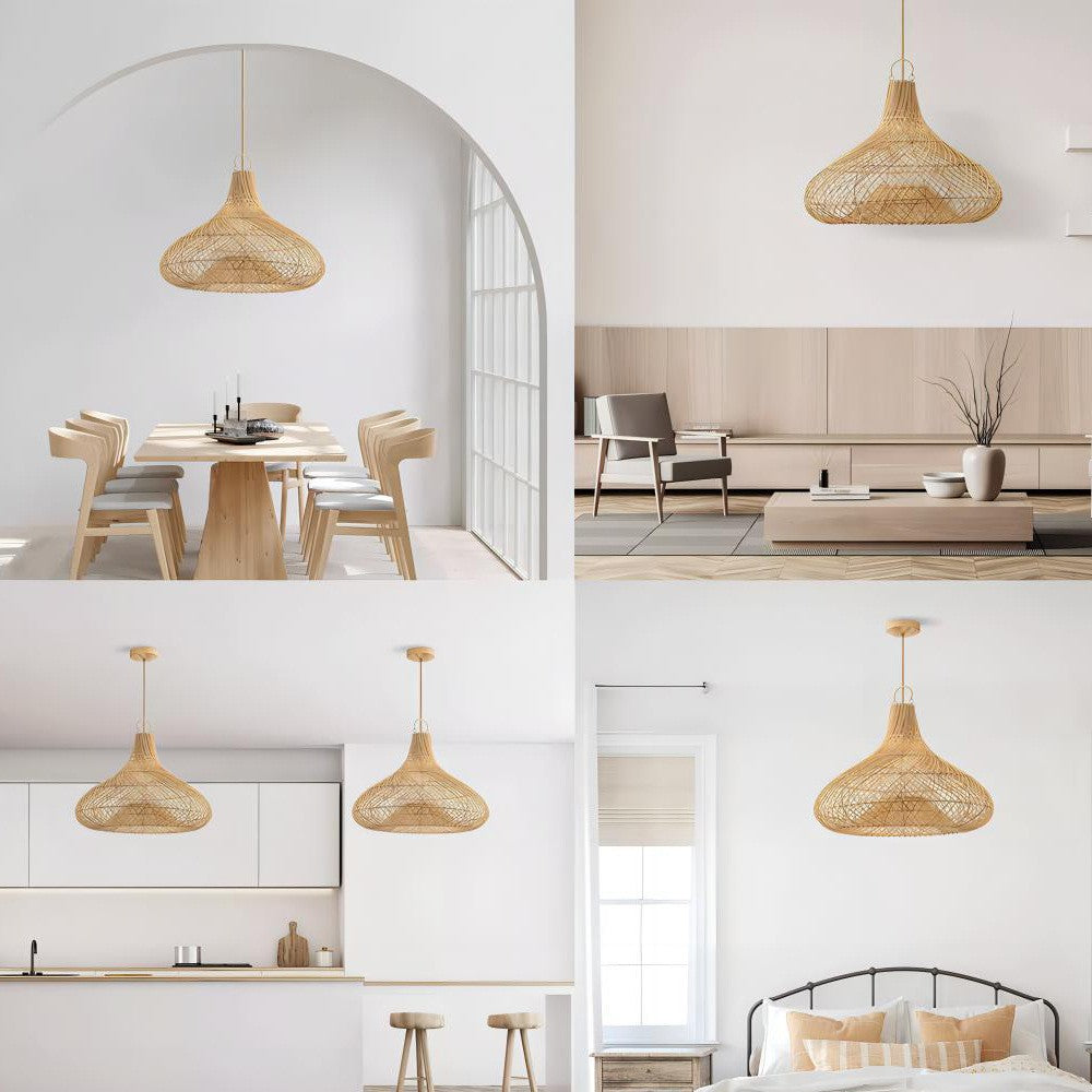 Decorative Hanging Light Made of Rattan Stornfield