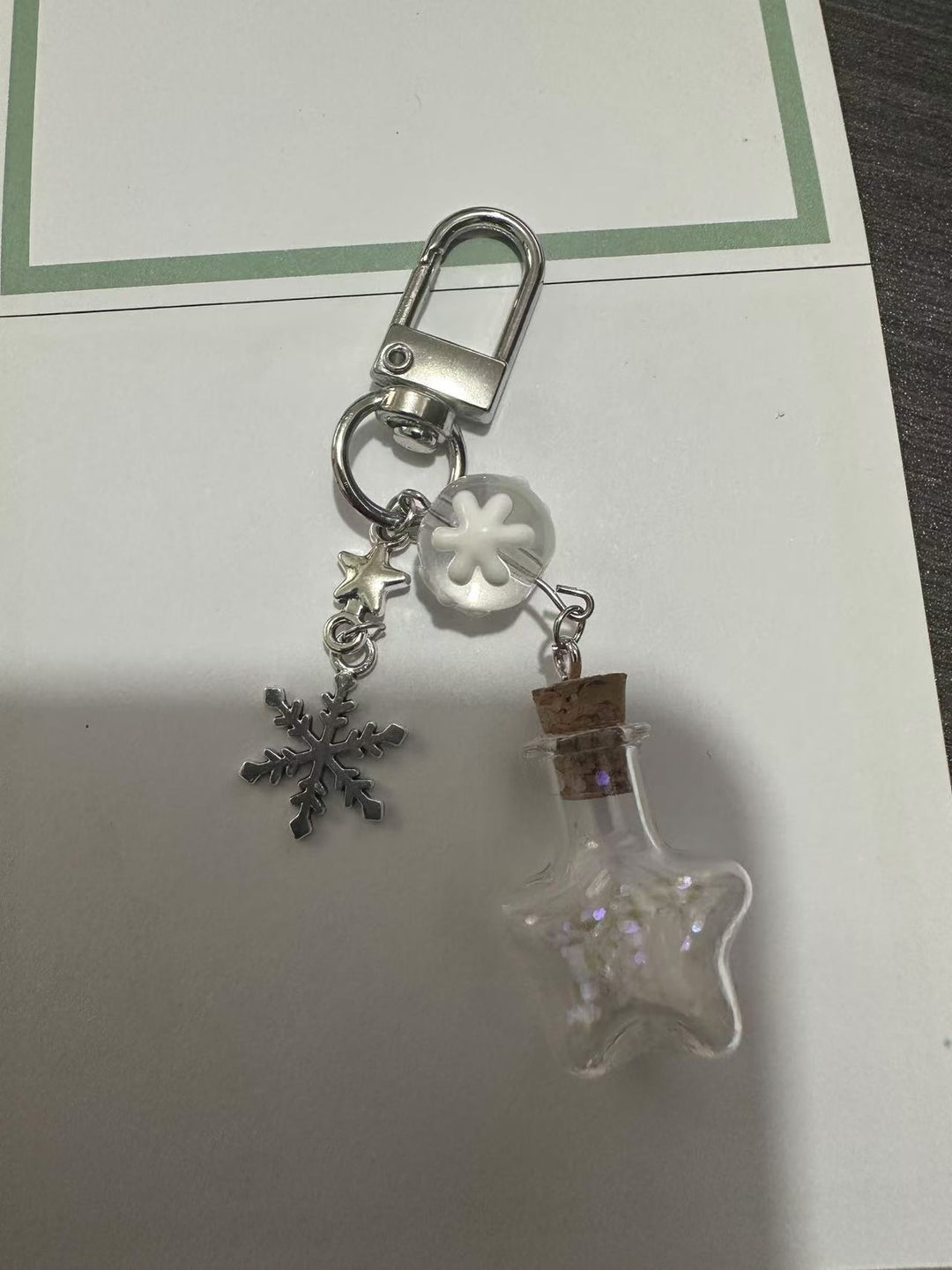 Decorative Snowflake Charm Keychain Stornfield
