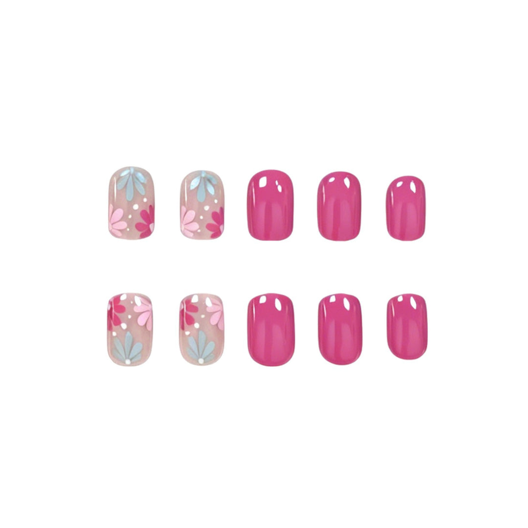 Artistic Floral Gel Nail Art Stornfield
