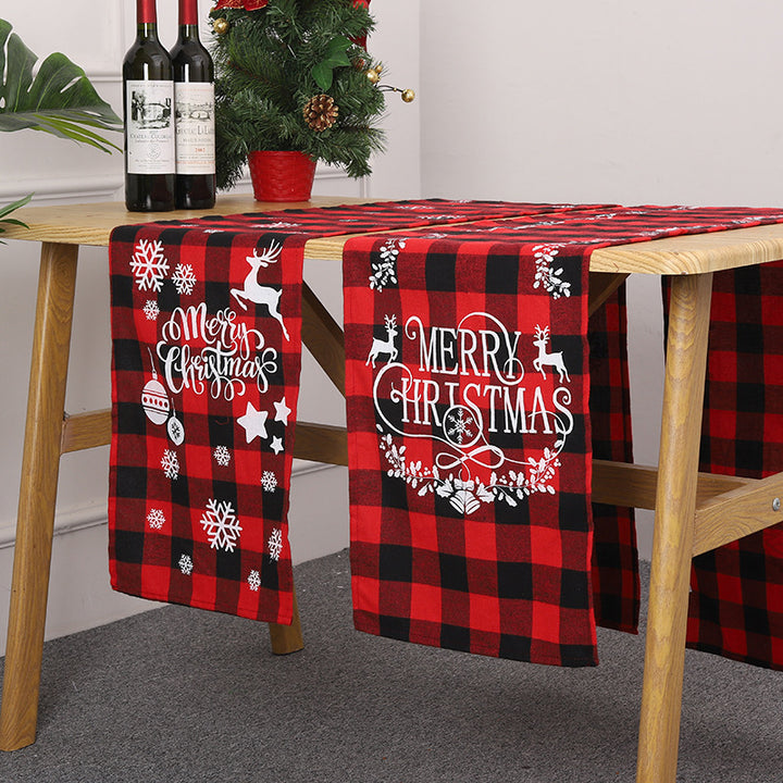 Festive table runner with Christmas motif Stornfield