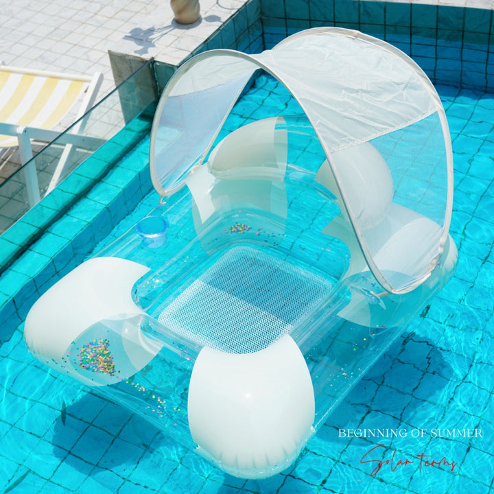 Inflatable Pool Lounger with Canopy Stornfield
