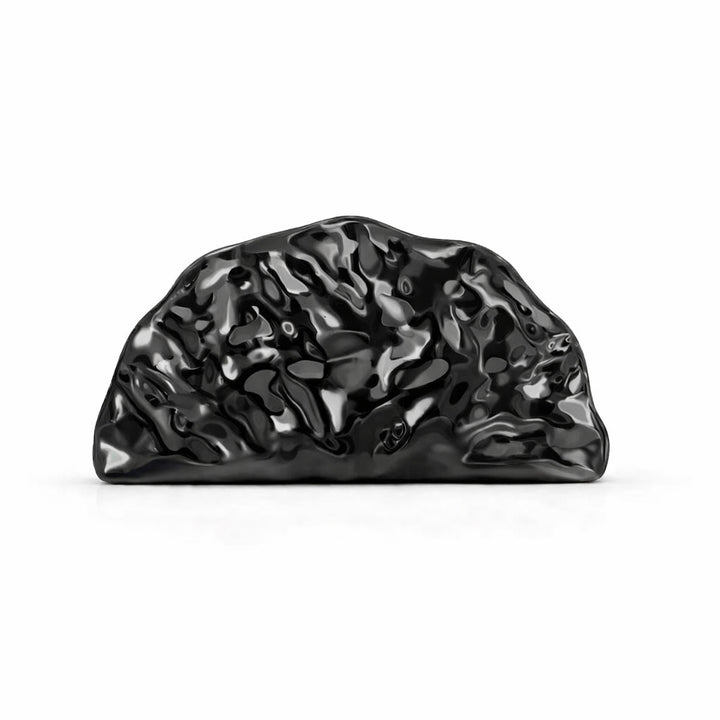 Sculptural Metallic Clutch