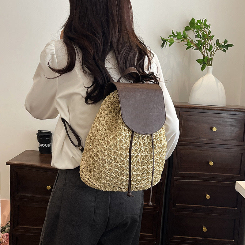 Macrame Backpack with Leather Flap Stornfield
