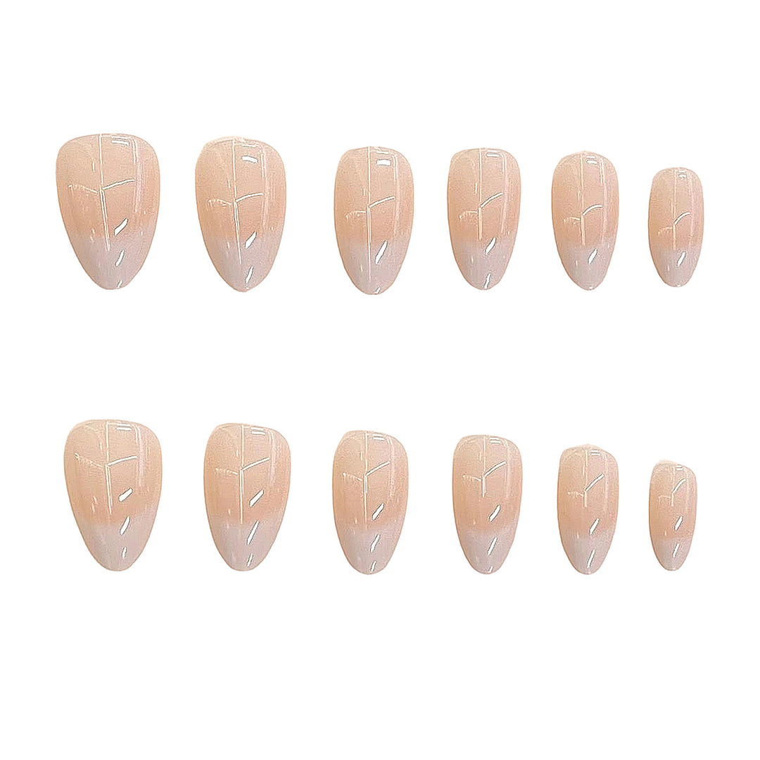 Natural French Tip Press-On Nail Set Stornfield