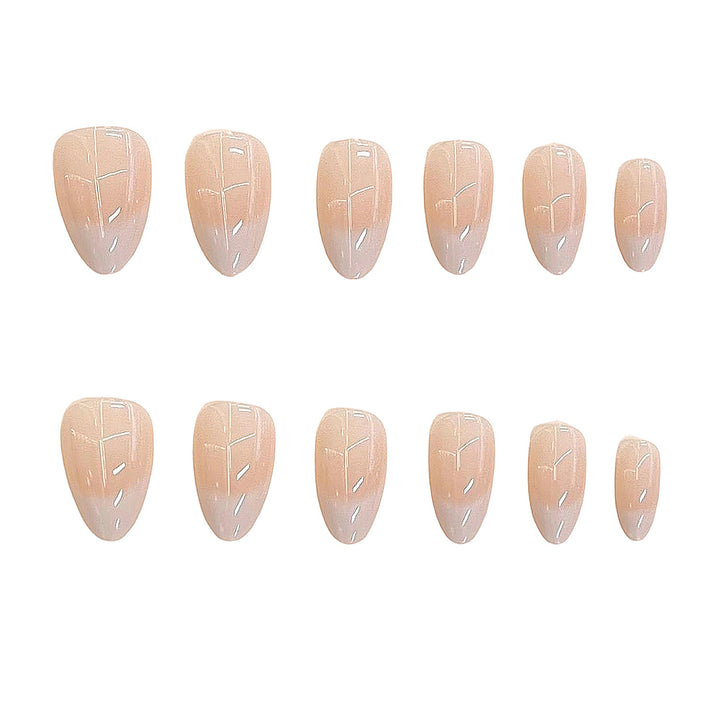 Natural French Tip Press-On Nail Set Stornfield