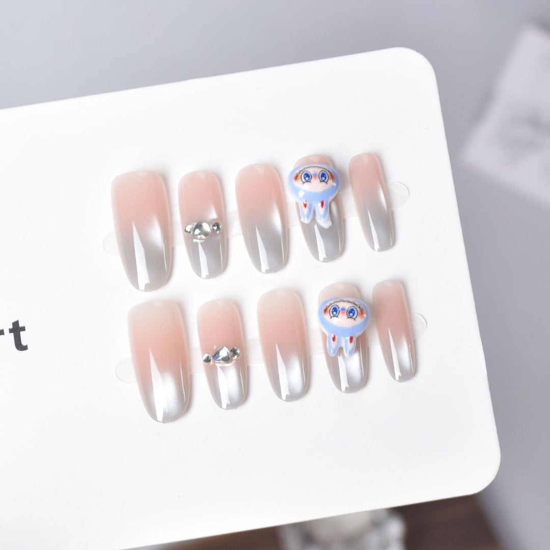 Premium Jellyfish-Themed Press-On Nail Set Stornfield