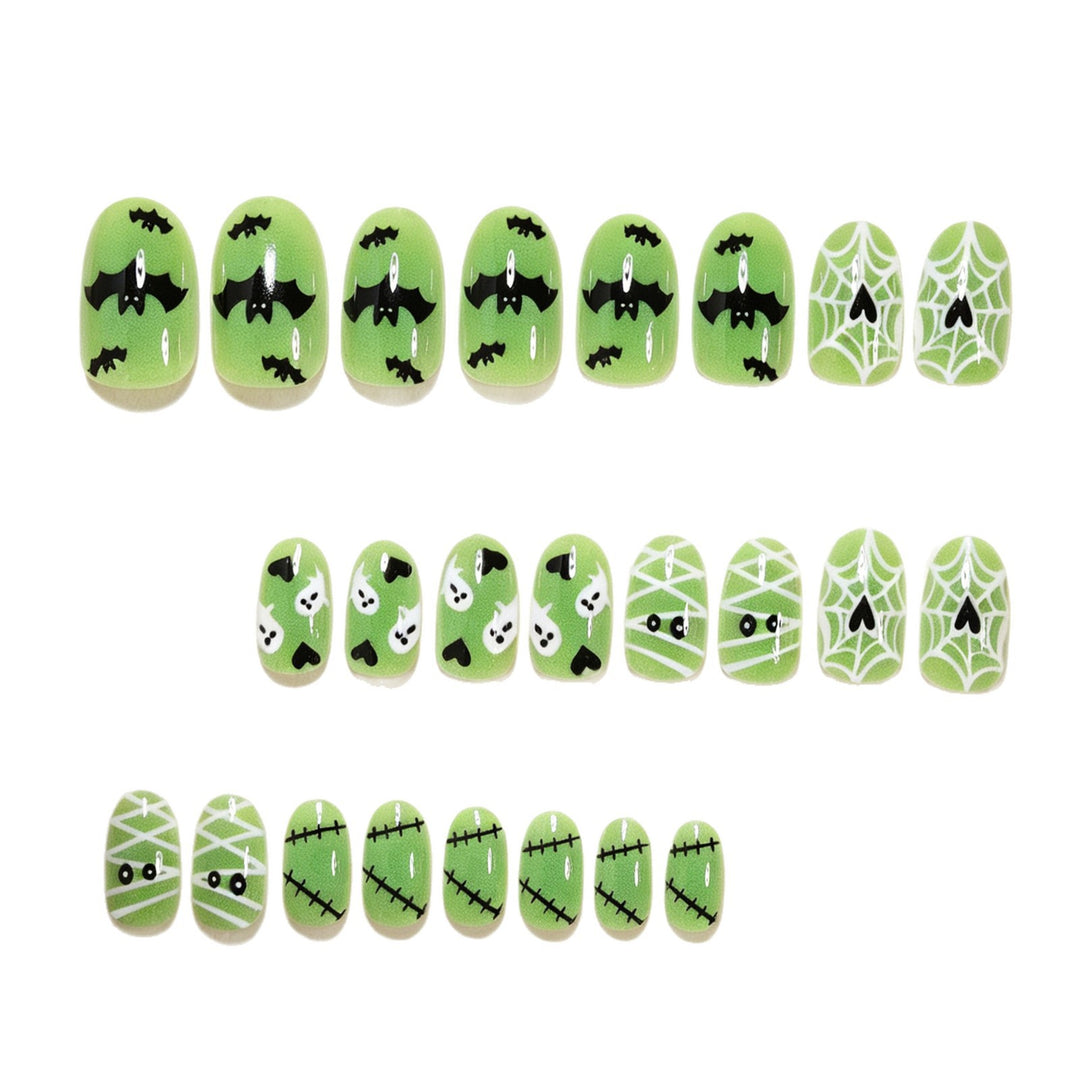 Whimsical Halloween-Themed Press-On Nail Art Set Stornfield