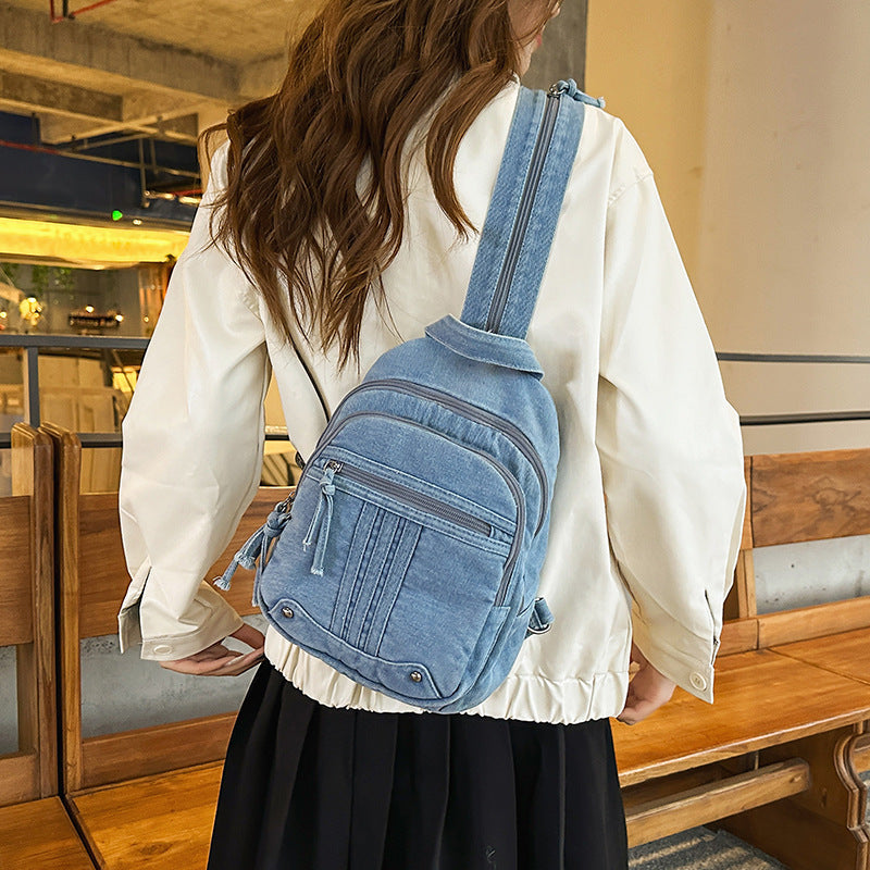 Multifunctional Denim Backpack Stornfield