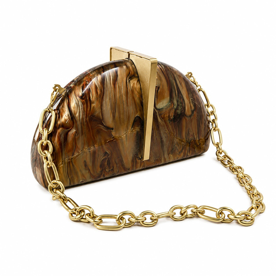 Sculpted Shell Clutch