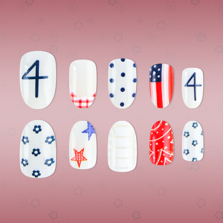 Patriotic Nail Art Design Stornfield