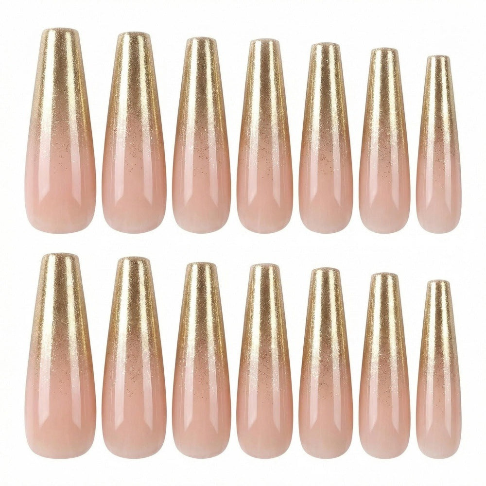 Artificial nails with elegant glitter gradient Stornfield
