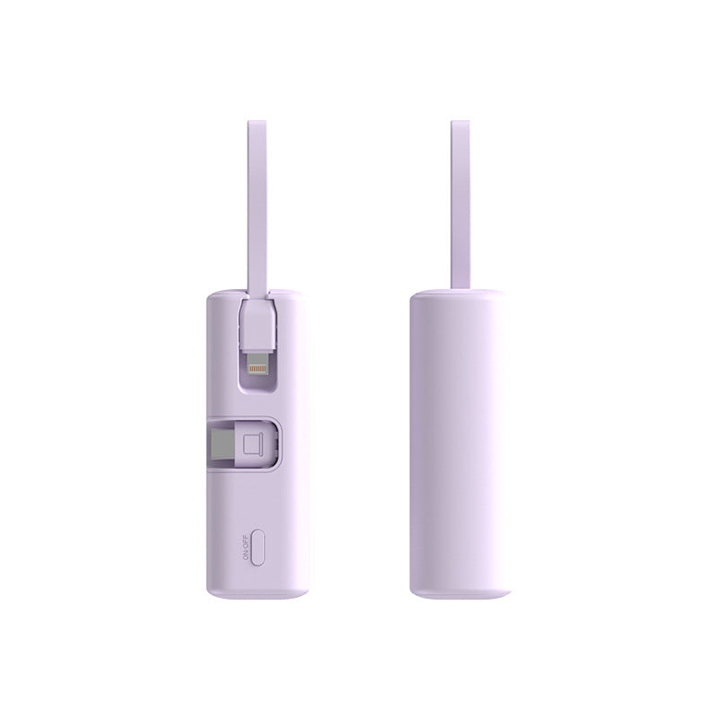Compact power bank with integrated charging cable and LED indicator Stornfield