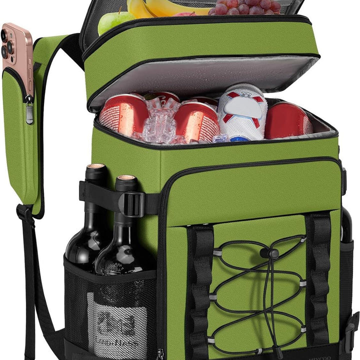 Unisex insulated cooling backpack with bottle holder, organizer pocket and padded carrying comfort Stornfield