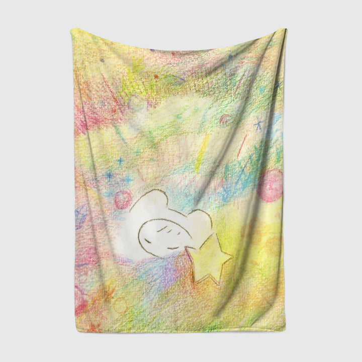 Playful Illustrated Fleece Blanket