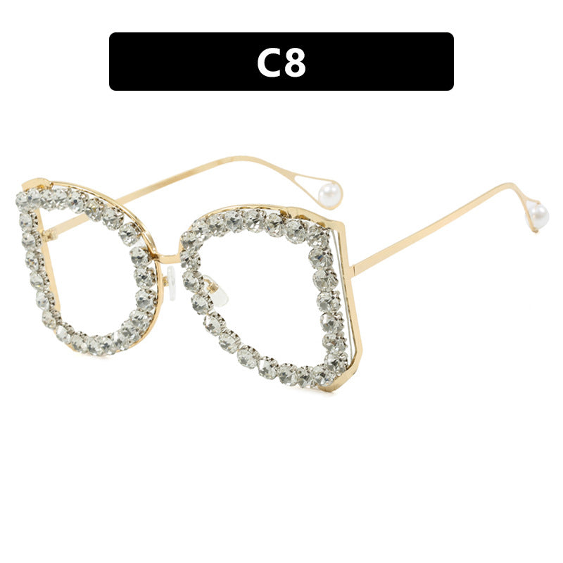 Women's extravagant cat-eye sunglasses with sparkling rhinestone frame Stornfield
