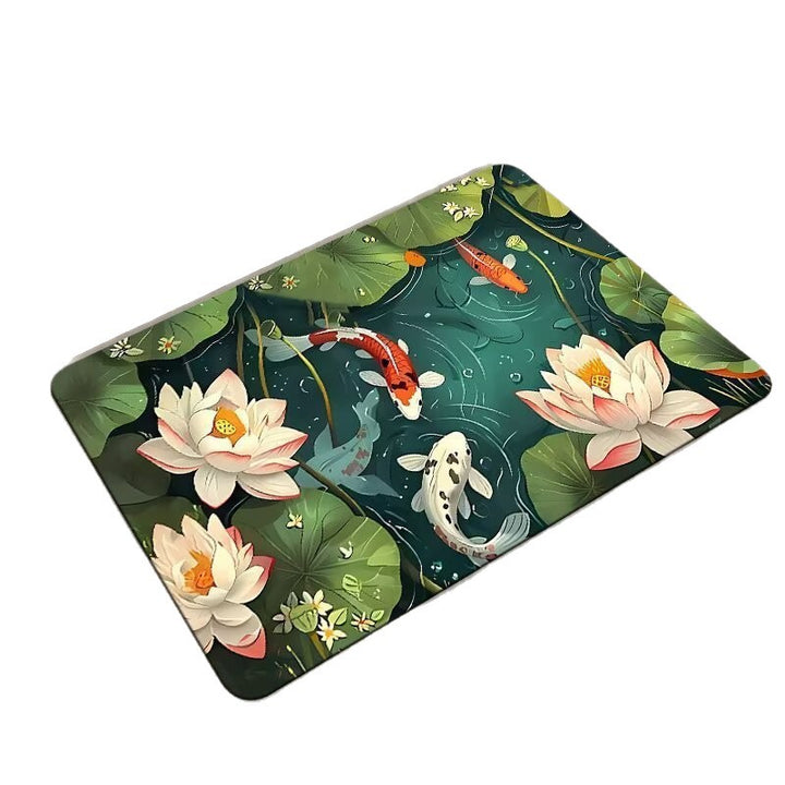 Floral Design Non-Slip Bath Mat
