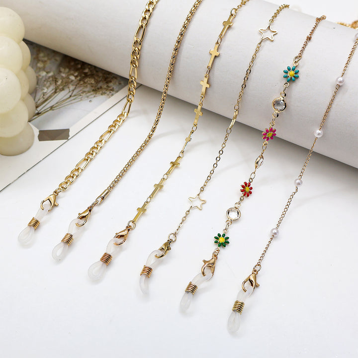Elegant Cross-Embellished Eyewear Chain Stornfield