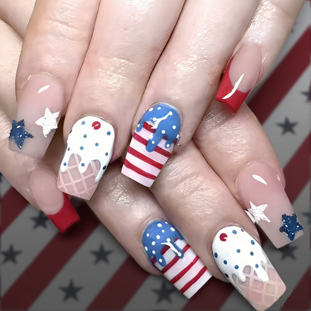 Creative Ice Cream-Themed Press-On Nails Stornfield