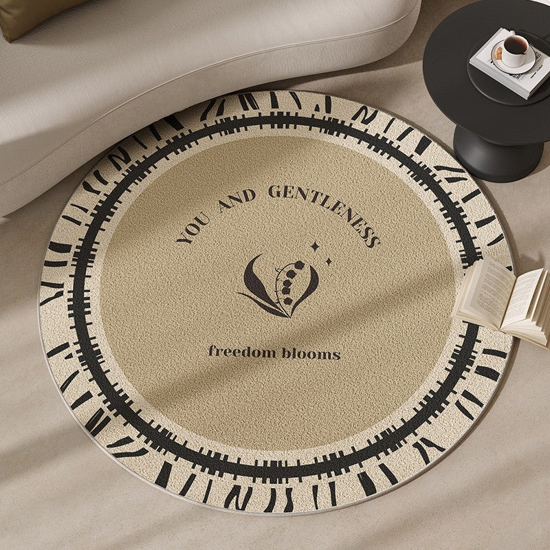 Round Motivational Area Rug Stornfield