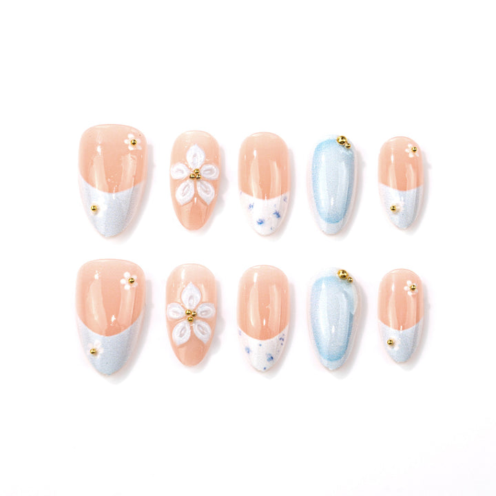Floral Decorative Press-On Nails