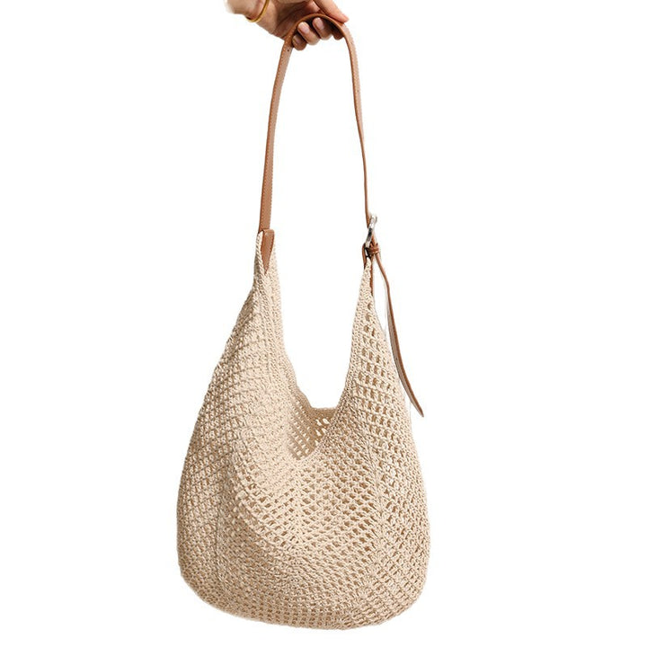 Casual mesh tote bag with adjustable leather strap Stornfield