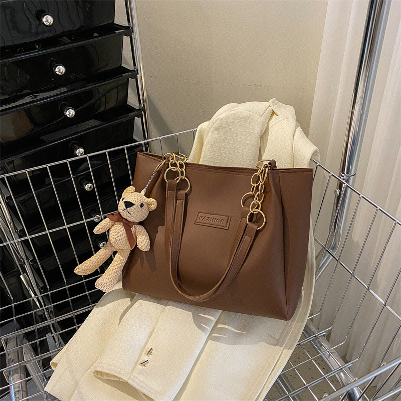 Stylish Chain-Accented Handbag