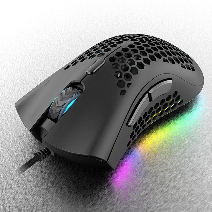 Honeycomb-Style Gaming Mouse with RGB Illumination Stornfield