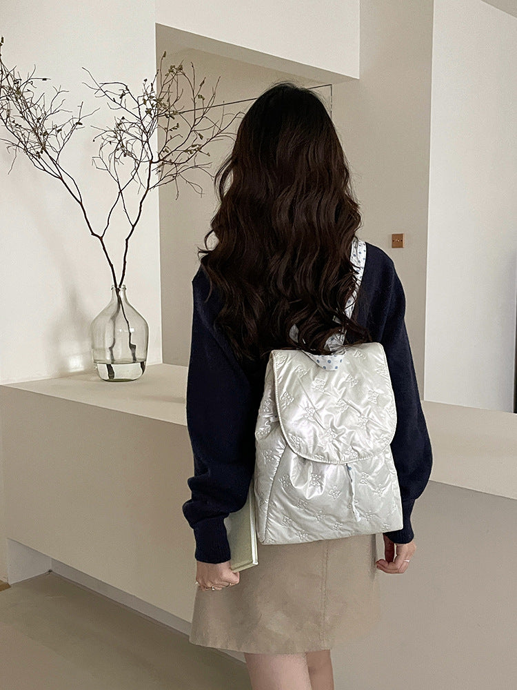 Backpack with velvet-soft upper material and elegant flap closure Stornfield