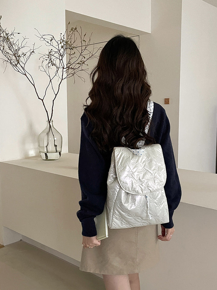 Backpack with velvet-soft upper material and elegant flap closure Stornfield