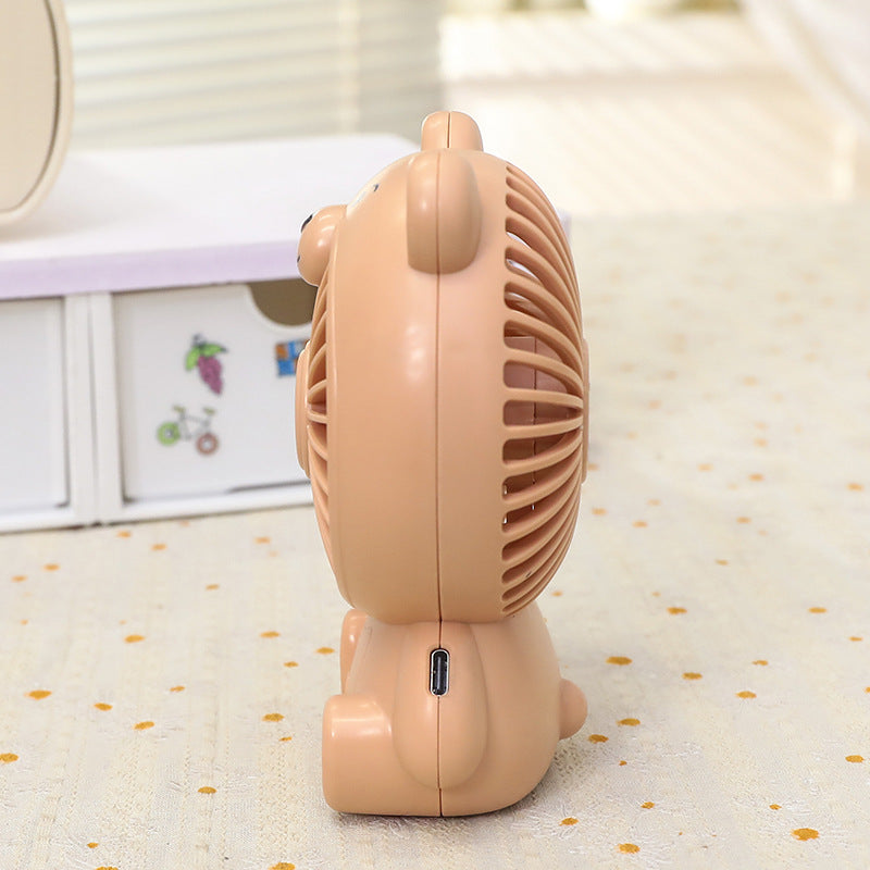 Ladies portable hand fan in cute bear design Stornfield