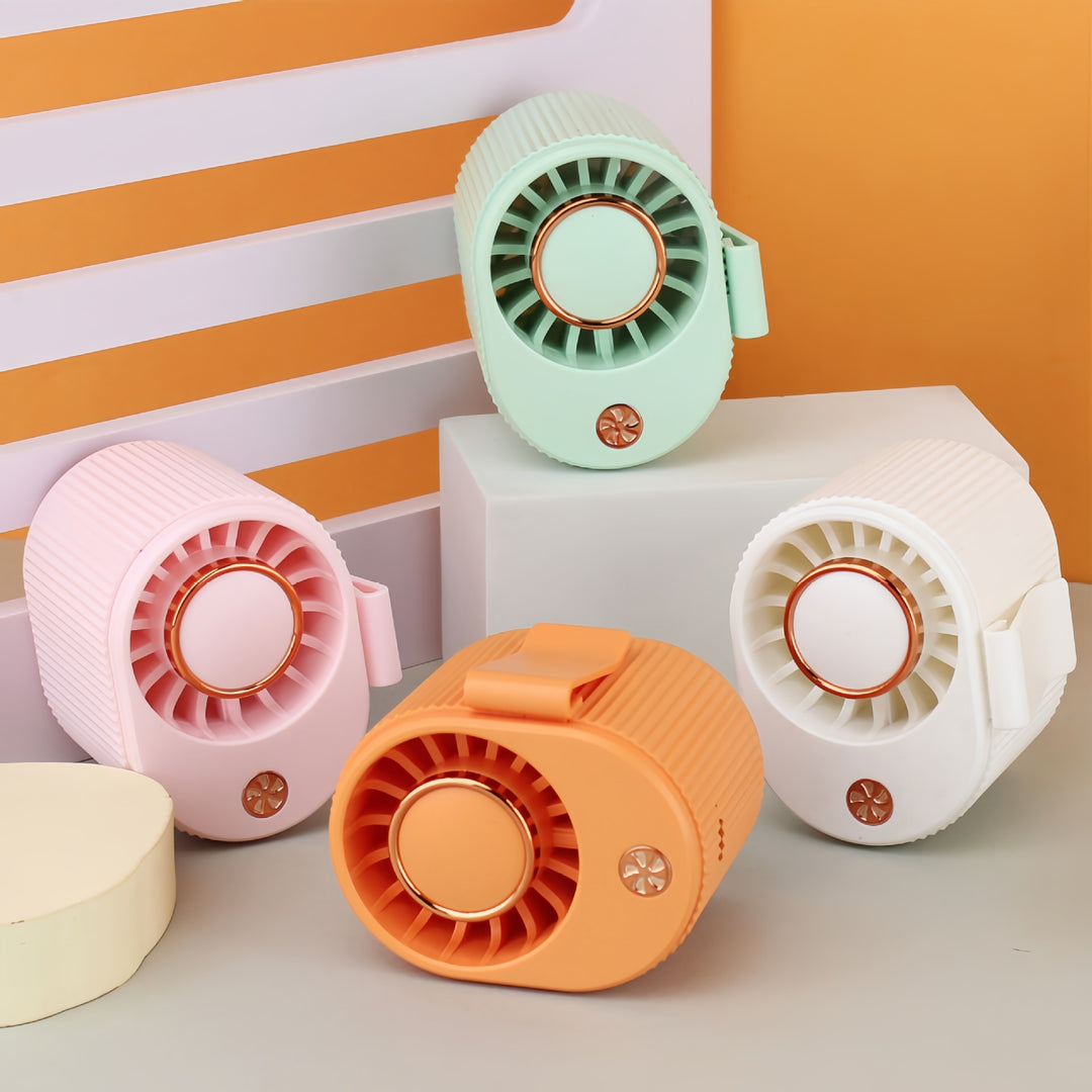 Women portable mini fan with adjustable tilt and USB connection Stornfield