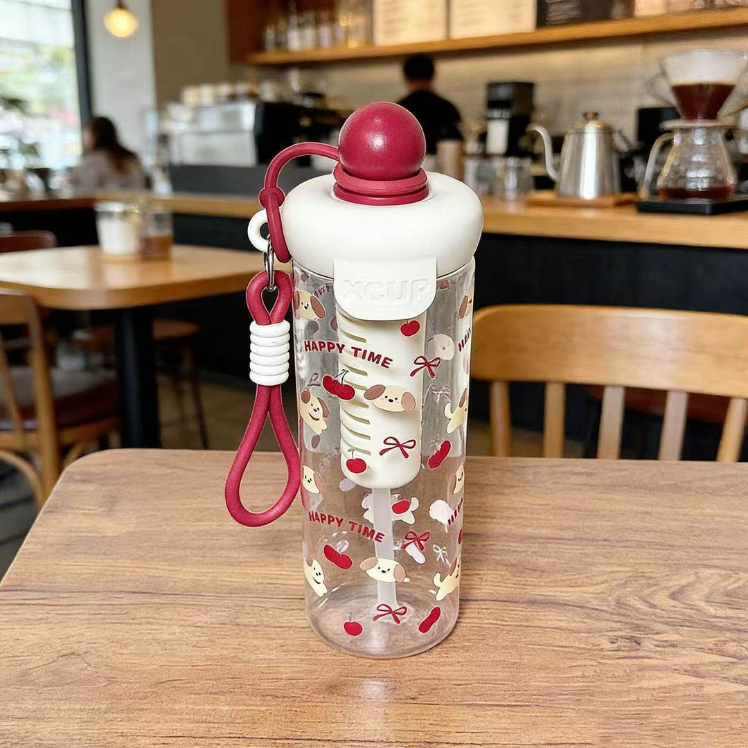 Women's water bottle with cheerful design and practical carrying handle Stornfield