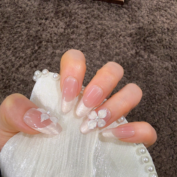 Designer Floral Press-On Nails Stornfield