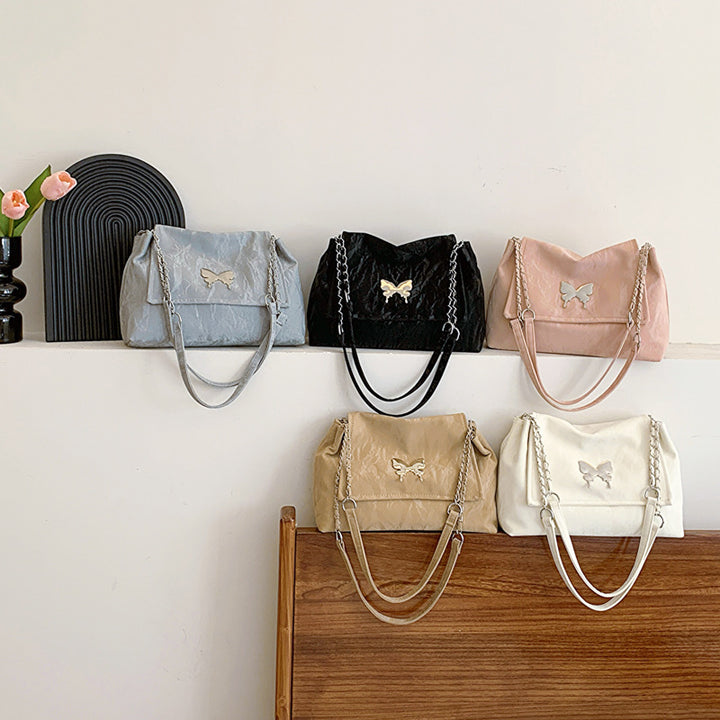 Chic Butterfly Accent Slouchy Handbag Stornfield