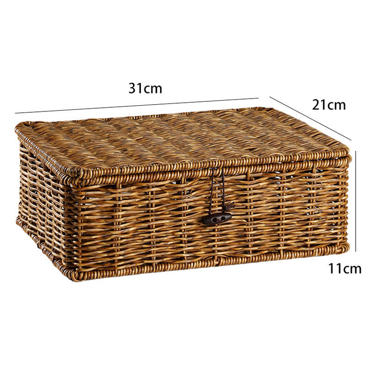 Handcrafted Natural Wicker Storage Chest Stornfield