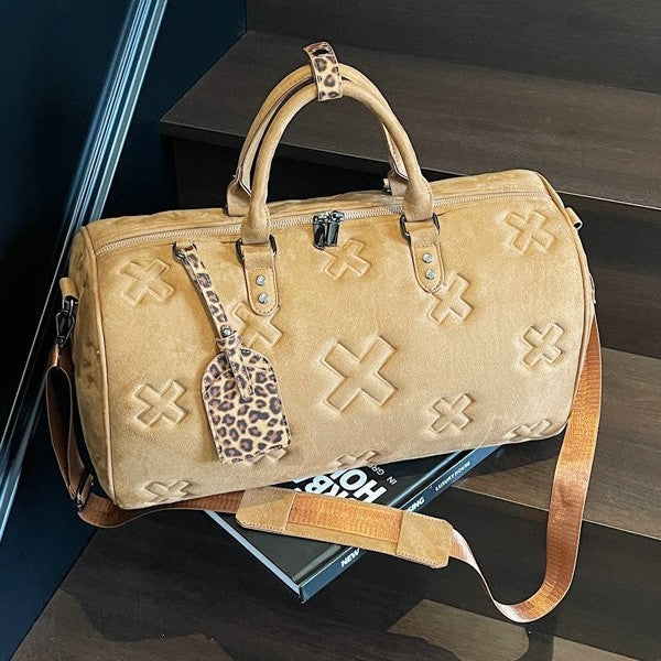 Suede Weekend Duffel Bag