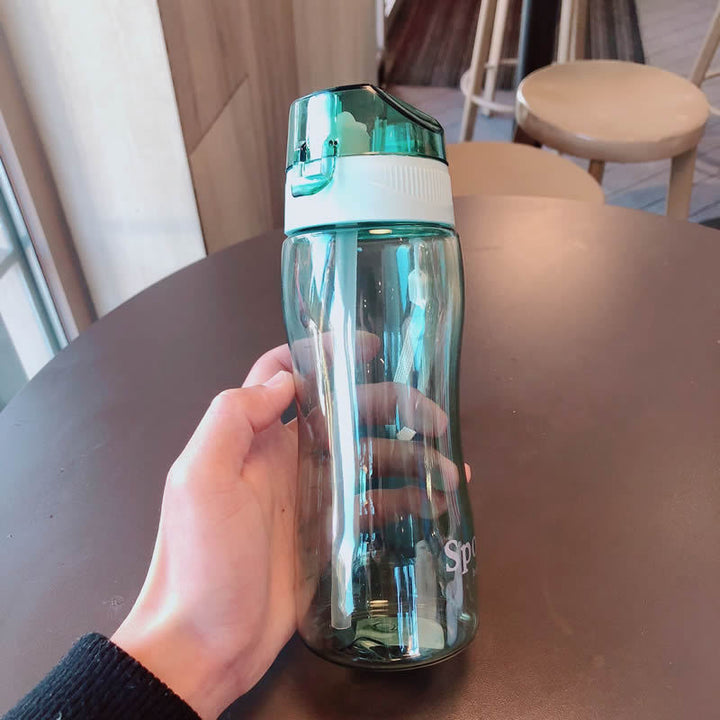 Women Ergonomic Sports Water Bottle with Integrated Straw Function Stornfield