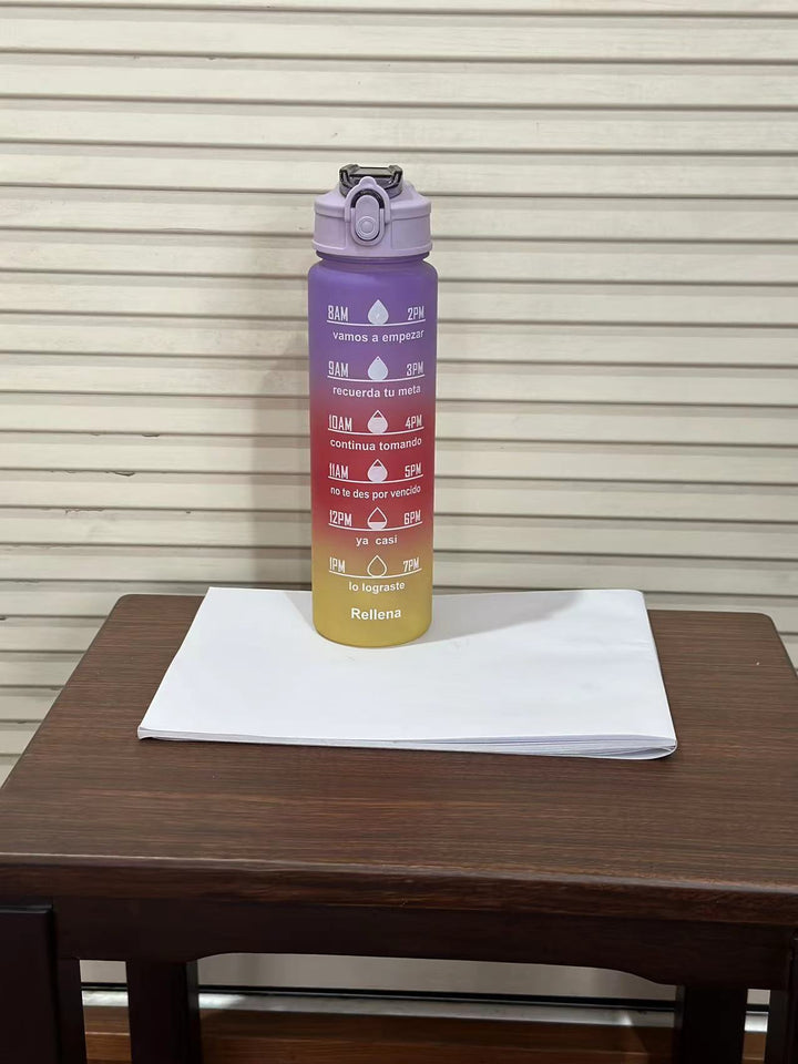 Women's Motivational Water Bottle with Time Markers Stornfield